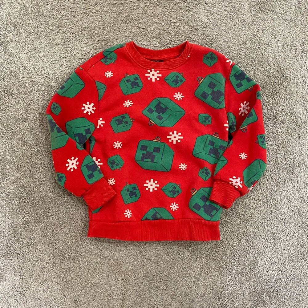 Boys Minecraft Fleece Sweater size XS 4/5